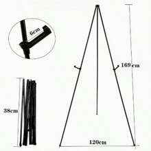 Caballete de boda, atril portátil y plegable con base de trípode, ligero y portátil para decoración de bodas y eventos al aire libre, atril para carteles de bienvenida, exposiciones y presentaciones de oficina, fiestas y hogar.