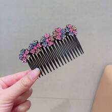 Nuevos peines de pelo con flores de cristal, clips antideslizantes para el flequillo, la parte de atrás de la cabeza y accesorios para el peinado