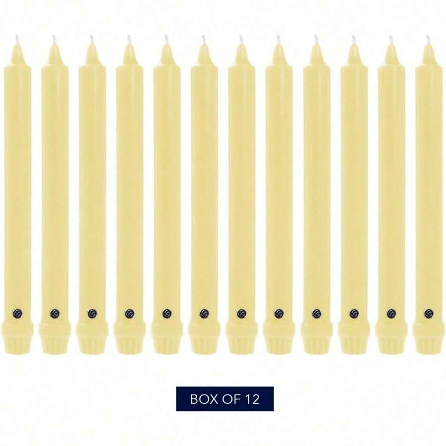Taper Candle, Classic Collection, Limoncello, 12 In, Pack Of 12 - Up To 10 Hours Burn - màu đen - Xem 1