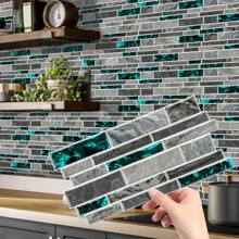 24PCS Marbling Wall Stickers Peel And Stick Wallpaper, Wall Decal, Vinyl Decal For Home Decorations, Self-Adhesive For Cabinets, Tables, Chairs And Kitchen Bathroom Waterproof, Easy To Use And Oil Resistant Crystal Film Wall Paper, Renovated Wall Decoration For Home Decor - Multicolor - View 2