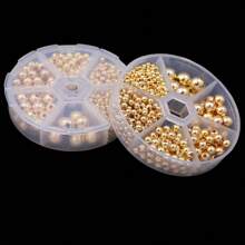 550pcs 3-10mm Gold Color Jewelry Making Kit Box Set Makina Seedbeads Kit For DlY Cra Bracelels Necklace Plated Plaslic