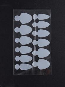 Dual Nail Forms False Tips For Gel Extension Quick Building French Nails Mold Soft Silicone Pads Manicure Tools - Clear - View 14