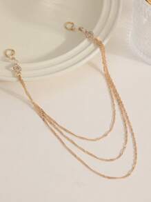 2025年新款个性化金属链身体项链，男女通用性感胸链，乳头穿孔饰品，适合派对/夜店 - 金色 - 查看 8