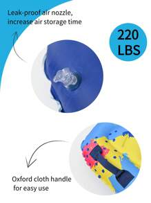 1 pieza Tabla de surf inflable de tela Oxford, flotador de piscina, dispositivo flotante de playa, inflable de piscina, esenciales de playa - Azul - Ver 5