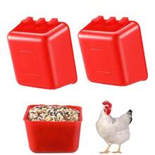 笼杯鸡鸟喂食器水碗 25 盎司兔子喂食饮水盘适用于旅行箱猫幼犬食物分配器悬挂式铁丝笼零食盒种子饮水器鸡舍杯鸟浴盆鸟笼喂食杯鸡种子碗悬挂式鹦鹉食物盘，喂食器和饮水器鸡舍杯水瓶适用于鸽子鹌鹑长尾小鹦鹉兔子家禽 - 彩色 - 查看 10