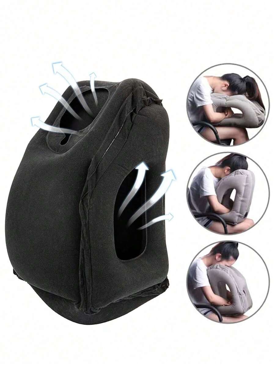 1 chiếc gối du lịch bơm hơi cho máy bay, gối hơi cổ để ngủ, gối du lịch, gối bơm hơi tựa đầu cổ di động từ, để tránh đau cổ và vai, gối tựa đầu cổ và thắt lưng thoải mái, dùng cho máy bay, ô tô, xe buýt và văn phòng Những vật dụng cần thiết cho kỳ nghỉ Những vật dụng cần thiết cho kỳ nghỉ Túi du lịch Phụ kiện du lịch Túi đựng đồ đi học Phụ kiện học tập Đồ dùng học tập - màu đen - Xem 1