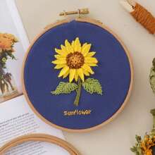 1 Set Hand-Embroidery DIY Craft Kit, Beginner Embroidery Materials Package For Making Small Embroidered Items As Gift For Mother, Friend, Embroidery Decoration For Clothing, Bags, Hats