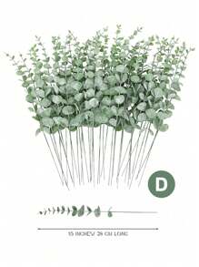 10/20 Piezas Ramitas de hojas de eucalipto a granel con tacto natural, ramas artificiales de hojas de eucalipto de dólar plateado. Ramos secos de eucalipto falso para hacer tus propios ramos, centros de mesa, decoración del hogar y arreglos florales para boda