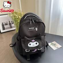 Sanrio Bolsa de almacenamiento multifuncional de Sanrio Kuromi, Cinnamoroll, Pompom Purin y My Melody, mochila de estilo universitario para secundaria y preparatoria con gran capacidad, mochila escolar adecuada para uso diario, profesionales y estudiantes, viajes y trabajo, el regalo perfecto para regresar a la escuela