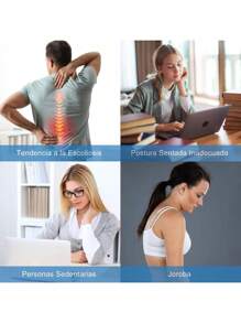 Corrector de Postura,Faja para Postura de Espalda Ajustable para Aliviar El Dolor de Cuello,Cintura y Hombros,Anti-Joroba,Mejora La Postura,Soporte de Postura Invisible Mujer,Hombre y Adolescente,S - Albaricoque - Ver 5