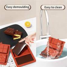1PC 3D Diamond Shaped Silicone Chocolate Mold, Dessert Candy Baking Tool Dubai Chocolate Bar, For Making Hot Chocolate Bombs, Cakes, Jellies, Dome Mousse, Fudge, Kitchen Accessories