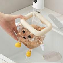1pc Cartoon Toothbrush Holder, Wall Mounted Toothbrush Stand Without Drilling, Cute Home Decor Plastic Storage Box, Suitable For Sink Accessories, Durable Plastic Material