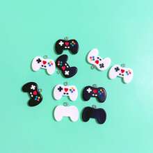 10pcs Classic Gamepad Shaped DIY Jewelry Accessories, Suitable For Making Pendants, Earrings, Necklaces, Bracelets, Keychains, Bag Charms, Resin Craft Supplies