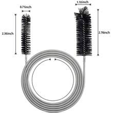 Spazzola flessibile per la pulizia di tubi da 90/155/200cm, con doppia estremità, accessori per pompa acquari e vasche per pesci