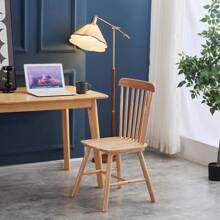 4-Piece Dining Chair Set, 100% Solid Rubber Wood, Natural Finish, Comfortable Design For Dining Room Or Living Room