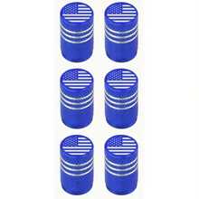 6 件装三槽轮胎气门帽，激光雕刻美国国旗，金属垫圈轮胎气门杆盖，防腐蚀、防漏，适用于汽车、卡车、摩托车、自行车，带有英国国旗 - 彩色 - 查看 9