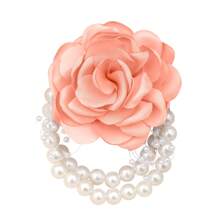 1 st. Koreaanse stijl kralen imitatie champagne roos elegante pols bloem, geschikt voor bruiden, bruidsmeisjes, vrienden op bruiloften, Valentijnsdag, feesten