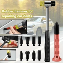 Car Body Unpainted Dent Repair Multi Head Leveling Hammer Tapping Pen Repair Tool Set, Manual Tool For Car Dent Repair, Suitable For Removing Dent Hail Repair Tool Set - Black - View 2