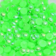 500 克 6 毫米/8 毫米 AB 颜色混合尺寸和颜色半圆形凸圆形宝石 DIY 珠宝配件材料 - 彩色 - 查看 23