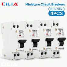 CILIA Interruttore automatico in miniatura 1/2/4 pezzi - DPN 1P+N 220 V, 4,5 kA 30 mA, 1 modulo (C6/10/20/25/32)