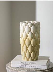 Vase en céramique imprimé en 3D avec un toucher haut de gamme, accents de décoration d'intérieur de style Ins pour le bureau, l'appartement, la chambre d'étudiant