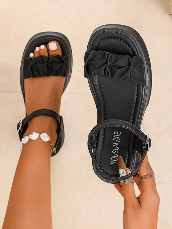 Nouvelles sandales à talons compensés épais et confortables pour femmes grandes tailles, mode 2025. Convient pour toutes les saisons : printemps, été, automne, hiver. Élégantes, sexy, à bas prix, décontractées, athlétiques, pour l'extérieur, les fêtes, les mariages et la Saint-Valentin.