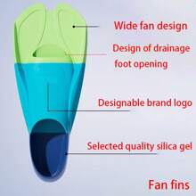 1 Pair High Performance Swimming & Diving Fins - Professional Design, Lightweight & Comfortable Swimming Fins, Improve Swimming Speed & Diving Efficiency, Suitable For Beginners & Professionals, Multipurpose Fins - Suitable For Swimming, Diving, Snorkeling And Various Water Sports
