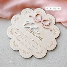 1 Stück Baby Geburtsankündigung Schild Neugeborenen Schild Baby Ankündigungsschild Babykrankenhaus Schild Namensankündigung Schild Baby Schild für Krankenhaus Geburt Statistik