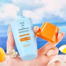 Loción protectora solar hidratante, no grasosa, hidratante, protector solar facial SPF50 PA+++, protege contra los rayos UV - amarillo azul - Ver 8