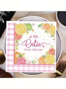 24pcs/48pcs Colorful Grapefruit Pattern Paper Towel - Fruit Series Pattern Dinner Paper Towel, Multi-Purpose Paper Towel, Suitable For Parties, Weddings, Anniversaries, Outdoor Picnics, Restaurants, Parties - The Perfect Party Gift, Birthday Decoration Supplies