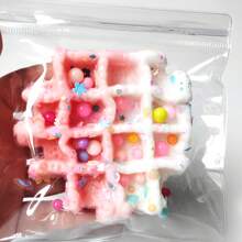 柔软的华夫饼挤压玩具，口袋大小的日常小玩具，可作为办公桌坐立不安的玩具，缓解焦虑和压力，适合家庭互动，是新年、情人节或生日的好礼物 - 彩色 - 查看 7