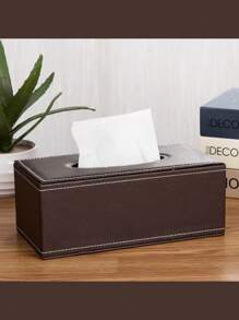Leather Tissue Box Rectangular Simple Home Hotel Car Leather Tissue Box, Creative Home Office Decoration Desktop Pull-Out Tissue Holder Tissue Storage Box, Durable And Stylish Tissue Box, Excellent Choice For Home Essentials And Holiday Decorations,Festival Family Gathering, Kitchen Dining Table Decor,Picnics, Dinner Party.