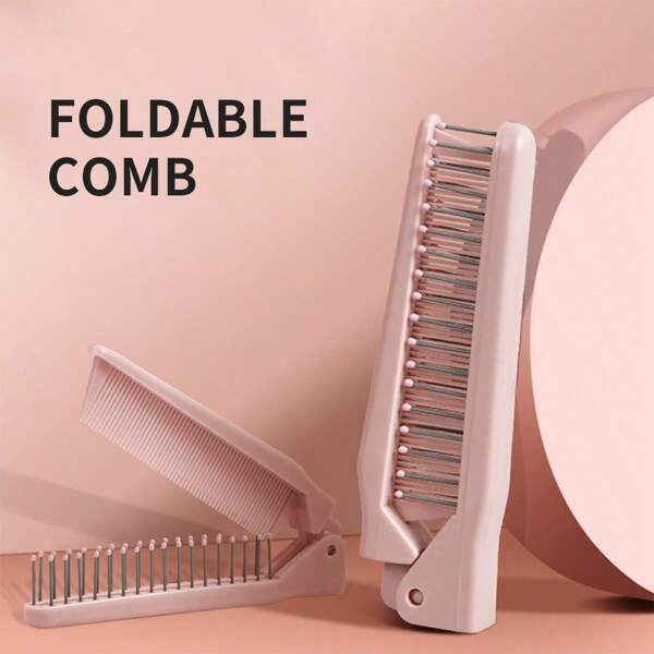 1PC/6PCS Folding Hair Combs,Portable Travel Folding Comb Brush-Small Foldable Combs For Purse,Bags-Double Headed Pocket Size Folding Comb Set For Women,Girls, Portable, For Men & Women - Perfect For Travel