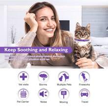 1pc Calming Collars For Cats, Adjustable Silicone Pheromone Diffuser Neckbands, Clinically Proven To Reduce Stress & Anxiety, Waterproof Design, With 60 Days Wear For All Cat Sizes,Cat Calming Collar For Anxiety, Efficient Relieve Anxiety Stress