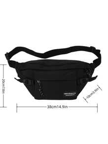 De nieuwe klassieke Joker Multi-Pocket Zipper Design Effen Kleur Nylon Waterdichte Stof Diagonale Schouder Borsttas is Geschikt voor Reizen.