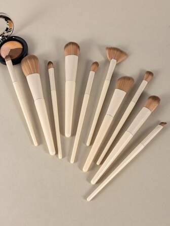 10pcs_set_Makeup_Brush_Set_For_Daily_Home_Use_And_Portable_When_Traveling_Including_Eyeshadow_Brush,_Concealer_Brush,_Foundation,Brush Set,Makeup Brush Kit,Make Up Brush Set,Make Up Set Complete,Makeup Brush Set,Complete Makeup Kit,Brush Kit,Brushes Makeup Set,Makeup Gift Set