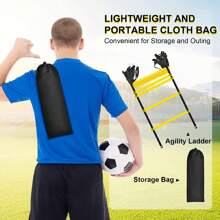 Youyijia Training Ladder 6M Agility Ladder Speed Training Football Ladder 12 Rungs Football Speed Training Ladder Agility Speed Training Equipment For Football Tennis Basketball Practice (6M) - ‎6m Black&yellow - View 6