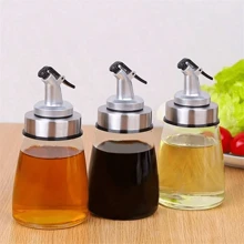 1 Pc/3pcs Lead-Free, Durable, Corrosion-Resistant Kitchen Glass Oil Dispenser And Container, Suitable For Soy Sauce, Vinegar, Five Spice Oil, Olive Oil, And Other Edible Oils And Seasonings (Leak Proof Design)