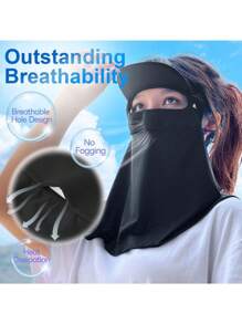 UV Protection Face Mask Headband, Neck Gaiter For Women & Girls, Face Covering Mask, Sun Protection For Golf, Cycling, Hiking, Outdoor Summer Activities, Detachable (With Tags/Adjustable Headband And Without Tags/Non-Adjustable Headband, Random Delivery)
