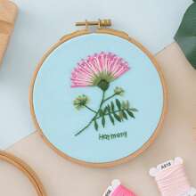 1 Set Hand-Embroidery DIY Craft Kit, Beginner Embroidery Materials Package For Making Small Embroidered Items As Gift For Mother, Friend, Embroidery Decoration For Clothing, Bags, Hats