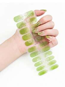 1 pieza Adhesivo de arte de uñas con decoración de mariposa de strass 3D, envoltura de esmalte de uñas de gel, resistente al agua y de larga duración