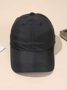 1 件装男士纯色快干透气穿孔轻质可调节休闲棒球帽，适合户外活动、运动、夏季 - 字母速乾 - 查看 4