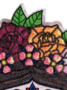 1 件美丽女孩熨烫补丁，个性化 DIY 服装配饰 - 刺绣缝纫熨烫布贴，衣服装饰贴花徽章徽章，破洞修补绣花补丁，适用于服装、鞋子、包包