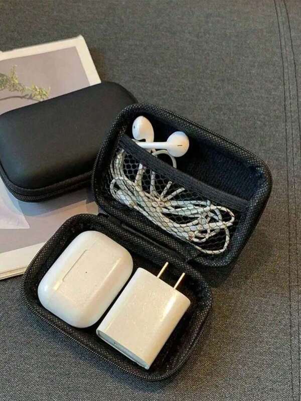 Portable Coin Purse, Headphone Bag, Earphone Carry Case,Usb Data Cable Storage Box, Storage Bag, Key Bag, Data Cable Charger, Storage Bag, Wireless Earbuds And Headphone Box, A Must-Have For College Dormitories For Travel Storage Bag,Makeup Bag,Vacation, Christmas Gift , Christmas Decorations, Autumn Gifts Christmas For Holiday Gift Giving,Boho Vibes