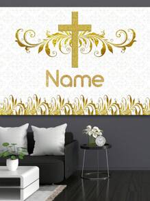 1pc Customizable Baptism Flower Wreath With Greenery, New Design Photo Studio Photography Backdrop Material Mother's Day Graduation,Multi-Functional,Adjustable, Ornamental,Reusable,Exquisite,Adorable,High-Quality,Modern,Colorful,Cute,Comfortable,Stylish,Custom,Personalized,Unique,Ideal Gifts For Him,Ideal Gifts For Her,Home Refresh,Customized Banners & Pennants