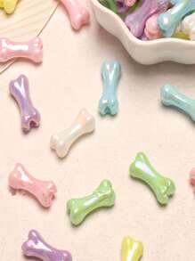 10 piezas Accesorios de colgantes con cuentas con forma de hueso, un elegante y versátil regalo para el Día de la Madre