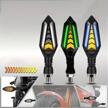 2pcs LED Flow Lights, 12V Motorcycle Conversion Parts For Street-Sport-Motorcycles, Room Electrical/Hard Wiring, Without Battery - Multicolor - View 12