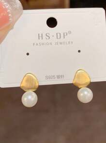 磨砂纹理几何时尚女士耳环