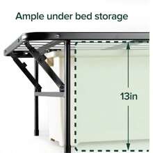 Rumi 14" Easy SmartBase® Mattress Foundation - Full Size, Sturdy Metal Frame, No Box Spring Required, Convenient Packaging