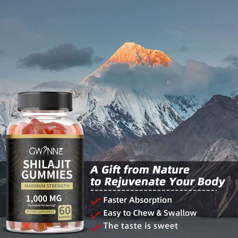 Gwynne Gomitas De Shilajit 60 Unidades Sabor A Frambuesa Y Sandía - Otros - Ver 1